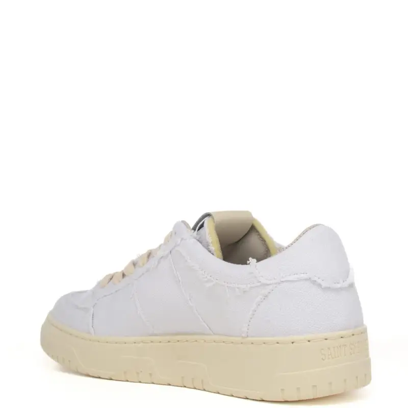 Saint Sneakers sneakers da uomo denim m in tessuto sfrangiato bianco off white miniatura 3
