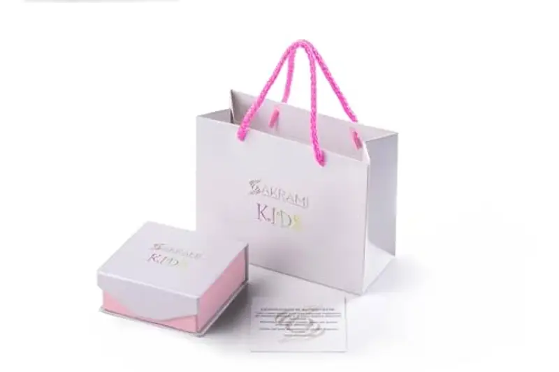 Sakrami Bracciale in Argento 925 Piastrina Incidibile per Bambini con Quadrifoglio Smaltato + Confezione Regalo Personalizzata - Braccialetto per Nascita Comunione o Battesimo miniatura 3