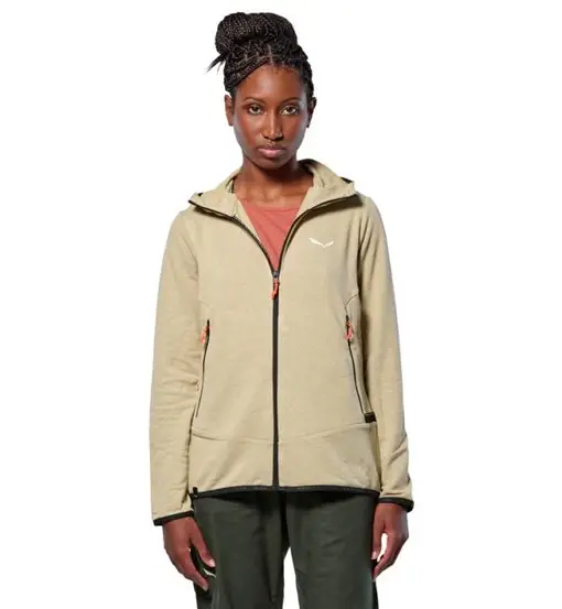 Agner Hemp 2 Hooded W - felpa in pile - donna Light Brown