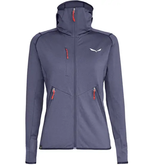 Agner Hybrid PL/DST - felpa in pile con cappuccio - donna Blue