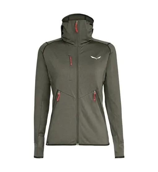 Agner Hybrid PL/DST - felpa in pile con cappuccio - donna Green