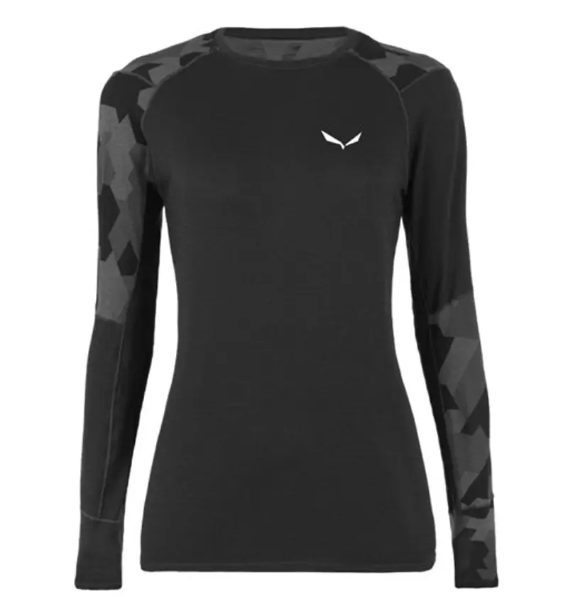 Cristallo Warm AMR - maglietta tecnica a maniche lunghe - donna Black