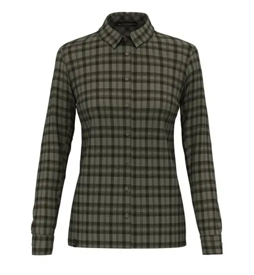 Fanes Flannel 5PL W L/S - camicia maniche lunghe - donne Green