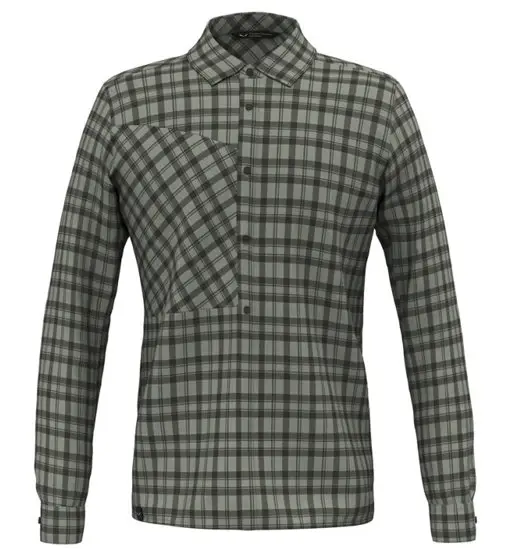 Fanes Flannel 5PL W L/S - camicia maniche lunghe - uomo Grey