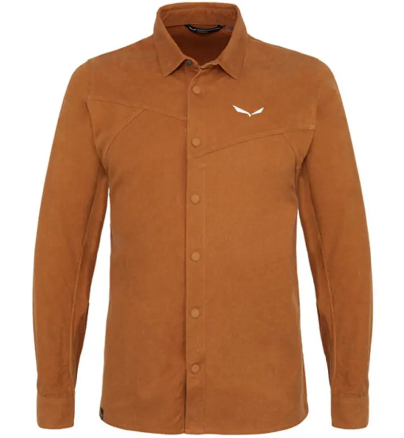 Fanes Hemp M L/S - camicia maniche lunghe - uomo Dark Orange