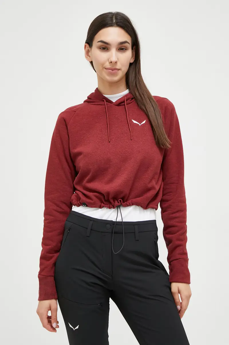 felpa da sport Lavaredo Hemp con cappuccio Granata miniatura 4