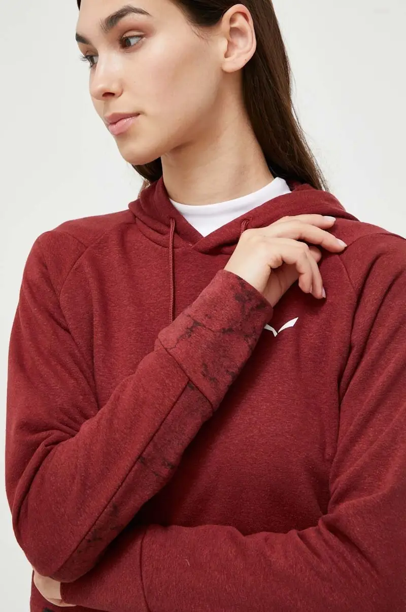 felpa da sport Lavaredo Hemp con cappuccio Granata miniatura 5