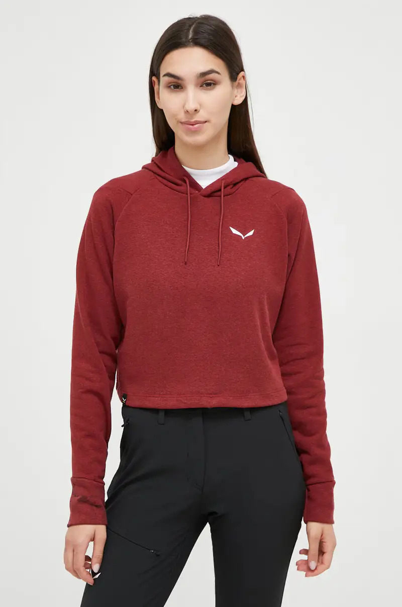 felpa da sport Lavaredo Hemp con cappuccio Granata