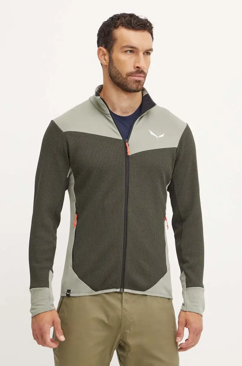 felpa da sport Puez Waffle Hybrid colore verde 00-0000028859