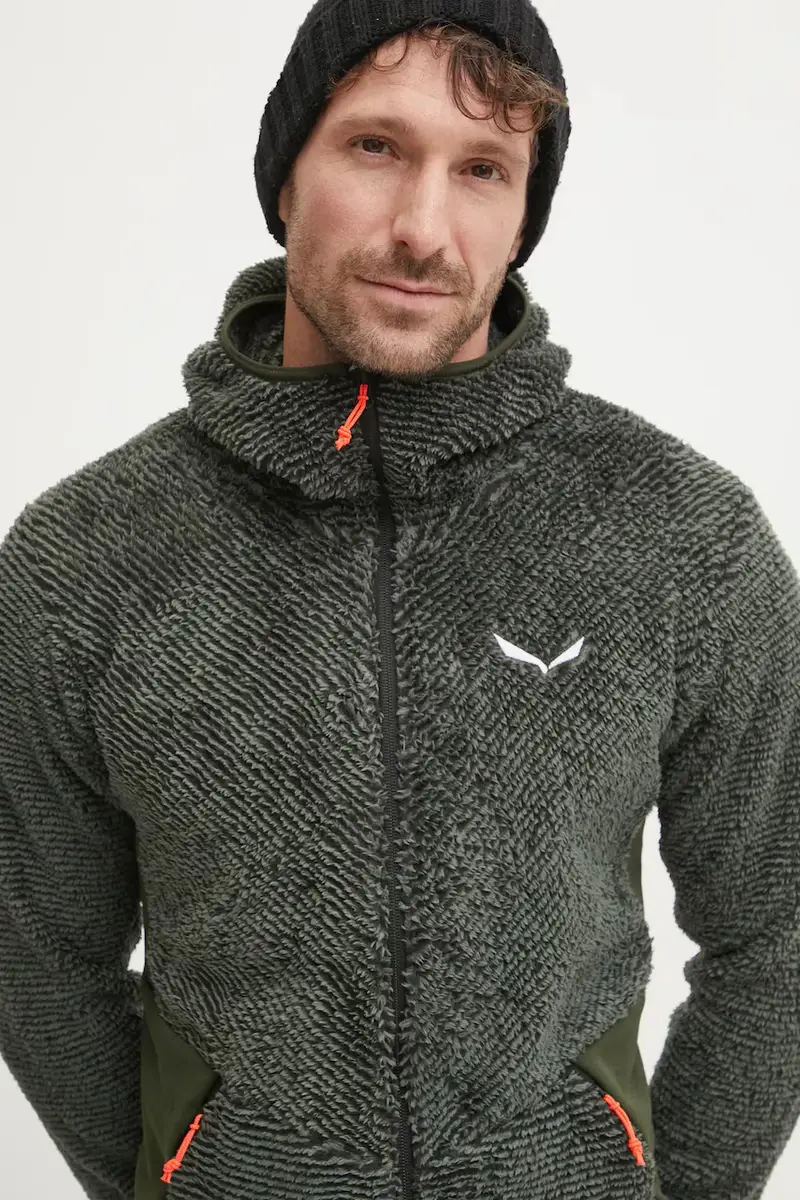 felpa da sport Tognazza colore verde con cappuccio 00.0000027918 miniatura 4