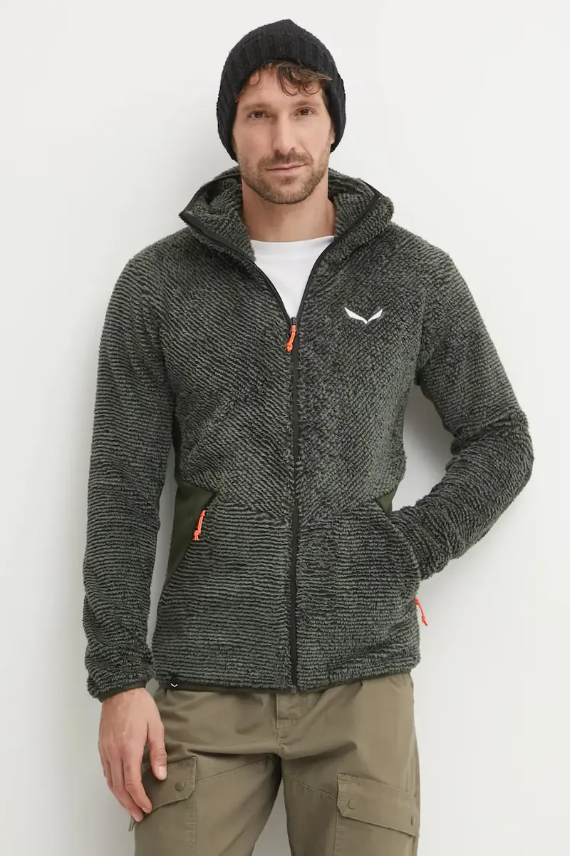 felpa da sport Tognazza colore verde con cappuccio 00.0000027918