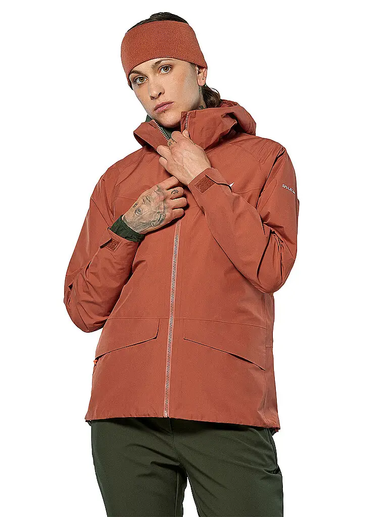 Giacca da trekking da donna Puez 2L Gore-Tex® con cappuccio rosso | 36