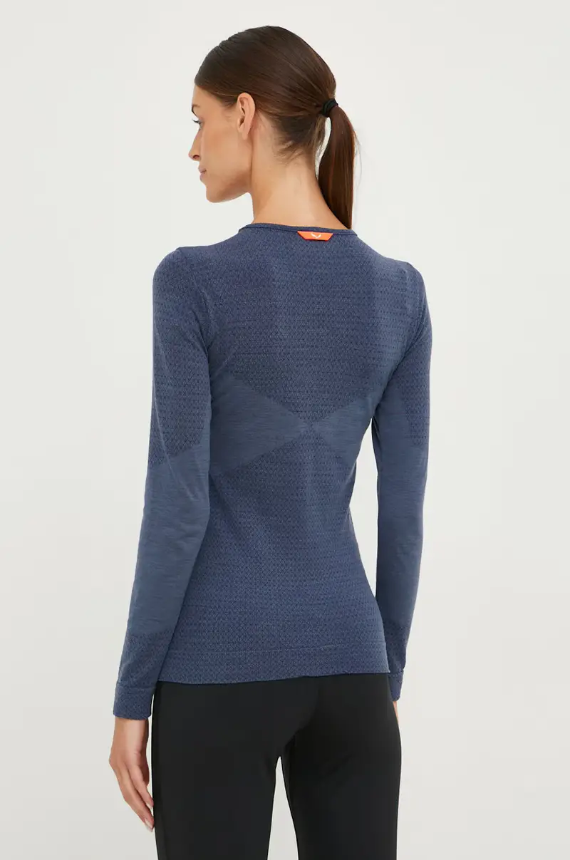 longsleeve funzionale Blu miniatura 3