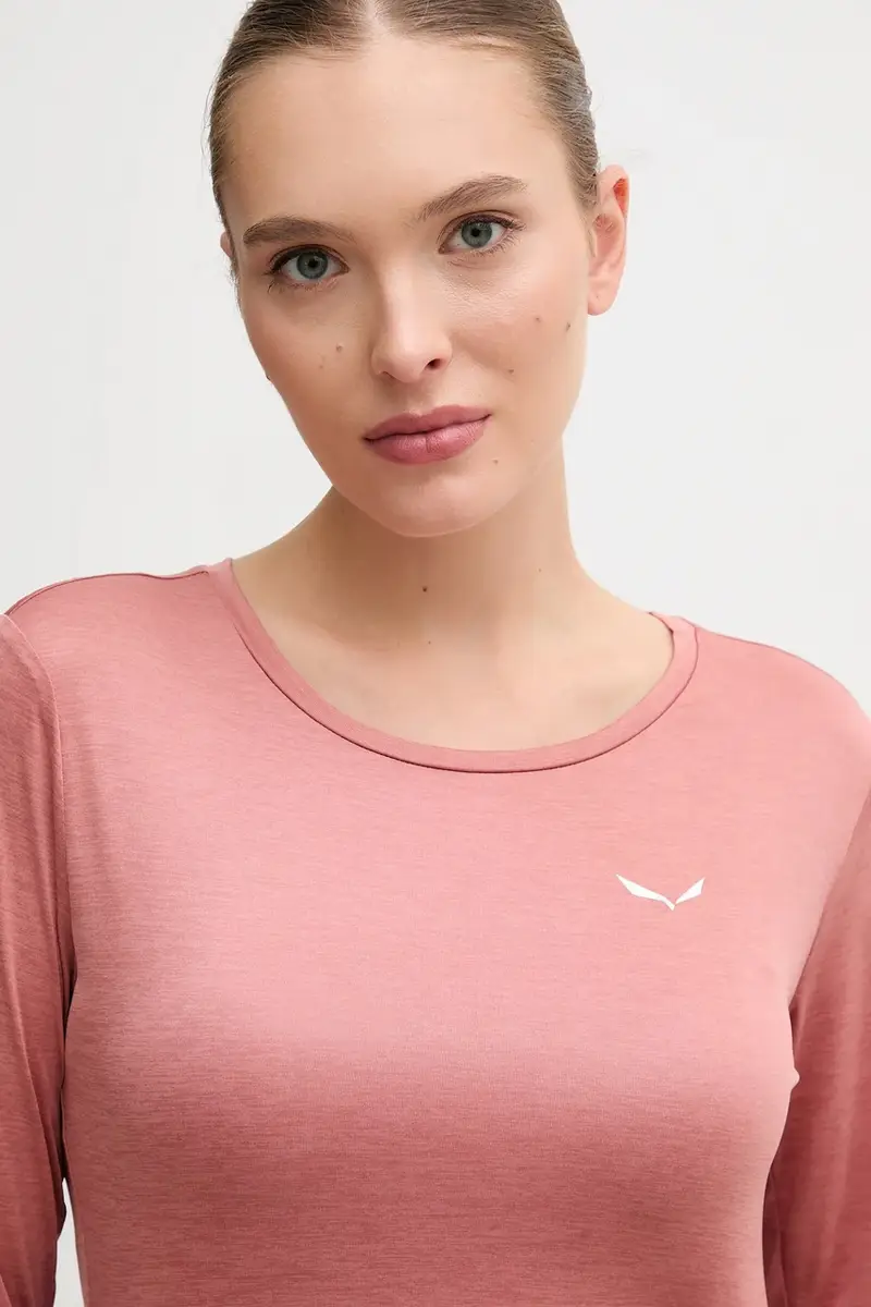 longsleeve funzionale Puez Melange Dry colore blu 00.0000027454 Arancione miniatura 4