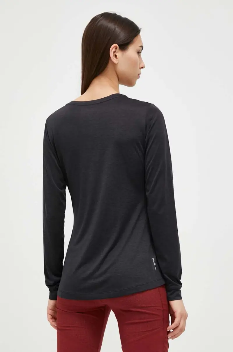 longsleeve funzionale Puez Melange Dry colore nero miniatura 3