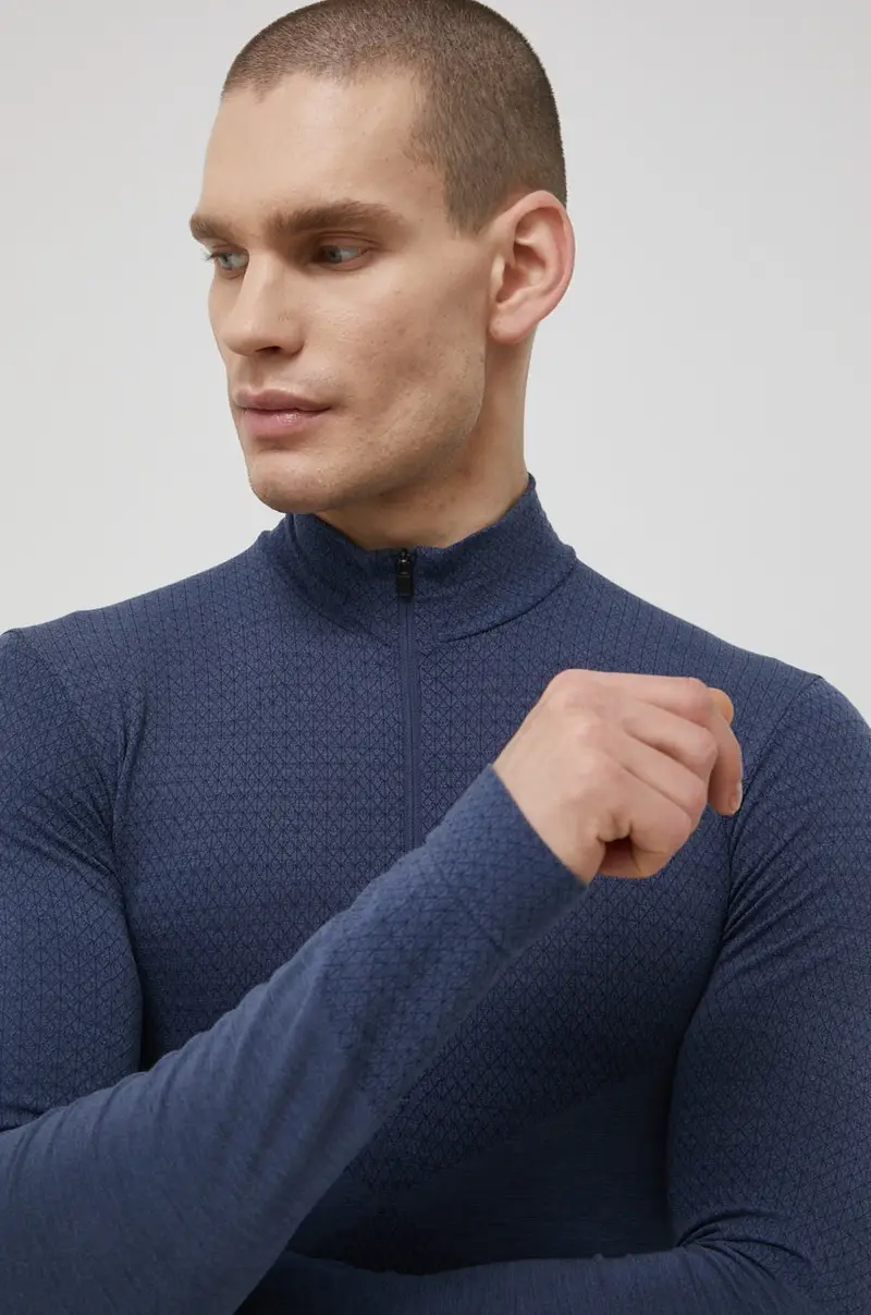 longsleeve funzionale Zebru Blu navy miniatura 2