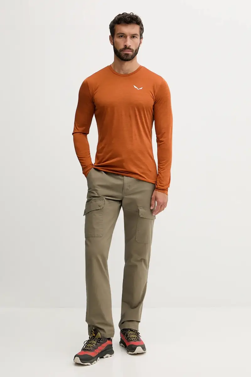 longsleeve sportivo Puez Melange colore blu Arancione miniatura 2