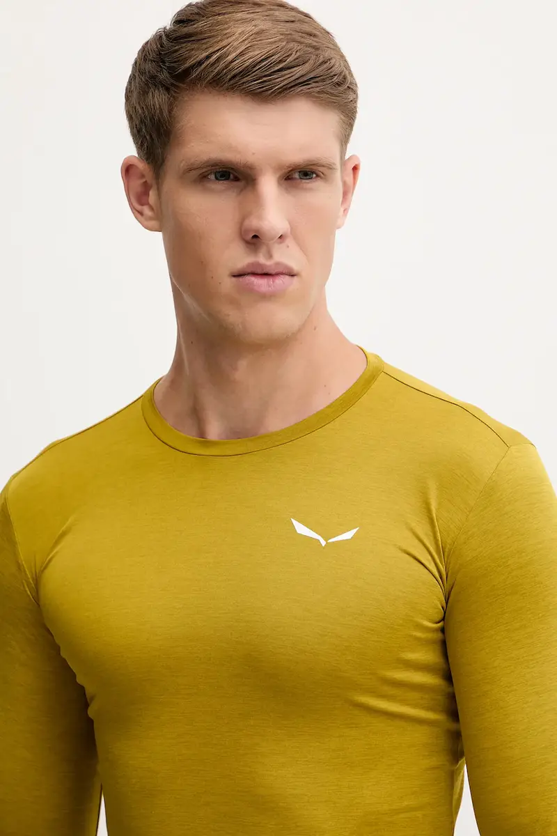 longsleeve sportivo Puez Melange colore blu Verde miniatura 3