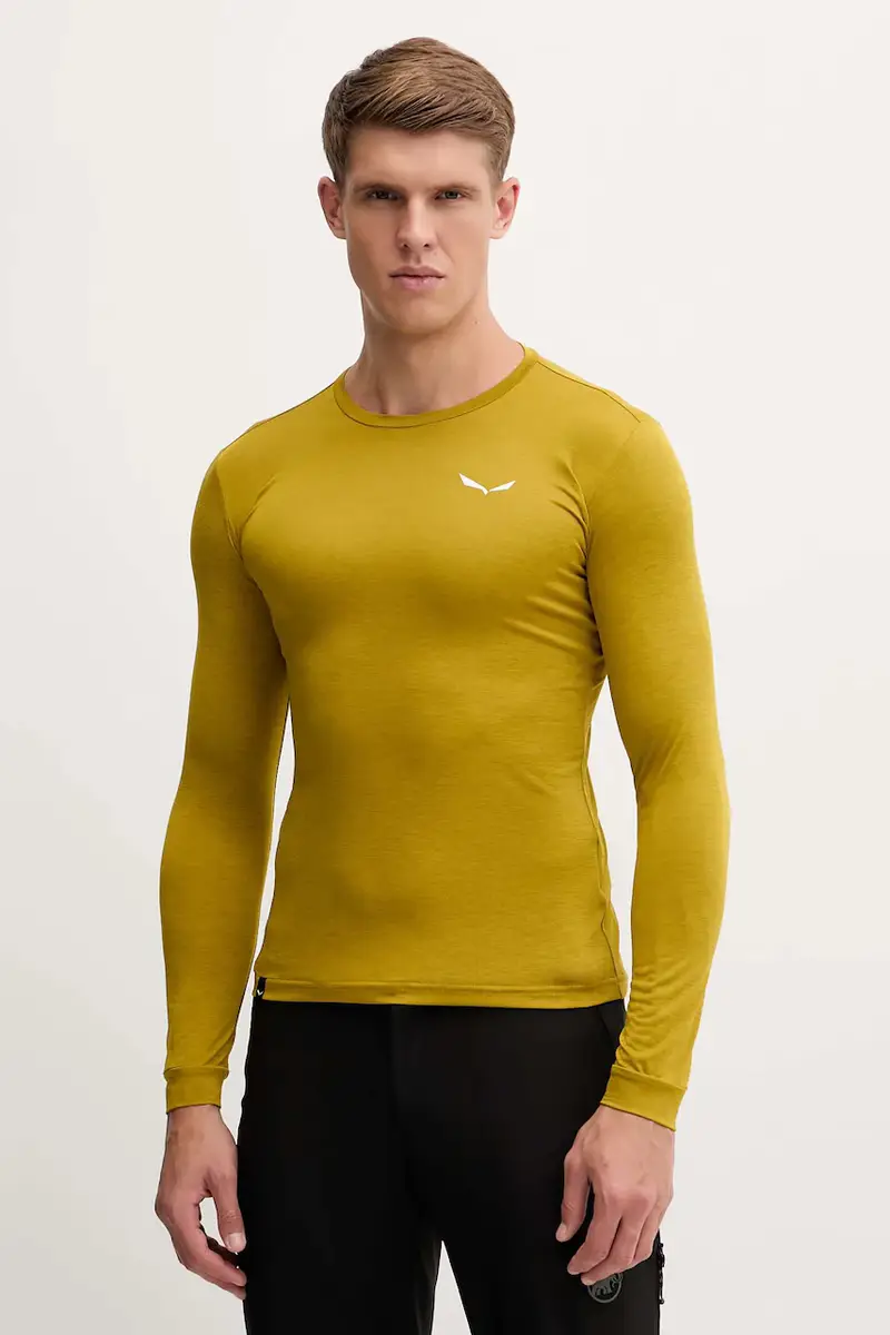 longsleeve sportivo Puez Melange colore blu Verde