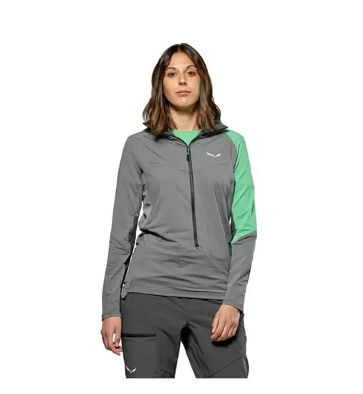 NXT Hybrid 1/2 Zip W - felpa con cappuccio - donna Grey
