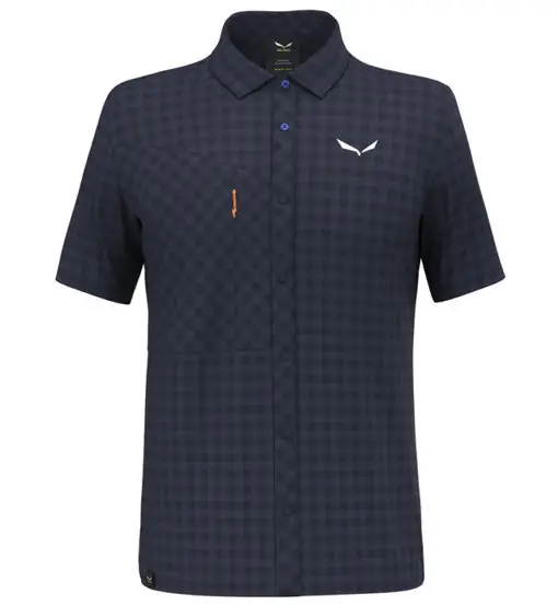 Puez Dry M S/S - camicia a maniche corte - uomo Dark Blue