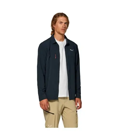 Puez L/S M - camicia a maniche lunghe - uomo Blueberry