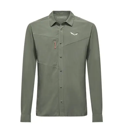 Puez L/S M - camicia a maniche lunghe - uomo Green
