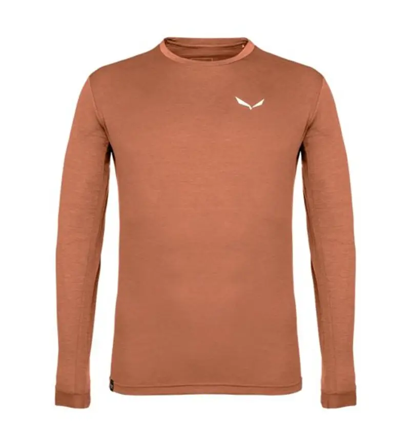 Puez Melange Dry L/S - maglia a maniche lunghe - uomo Brown