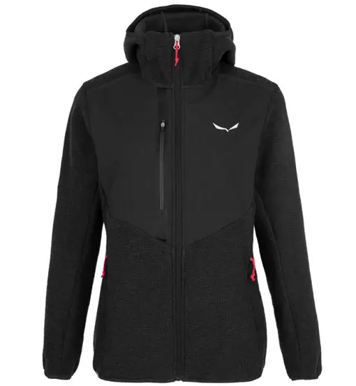 W Fedaia Alpine Wool - felpa con cappuccio - donna Black