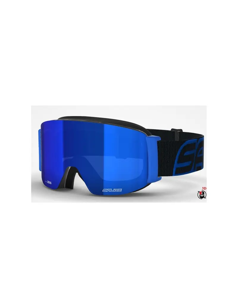 Maschera da sci SALICE 102DARWF OTG Nero/Blu lente Antifog RW Blu