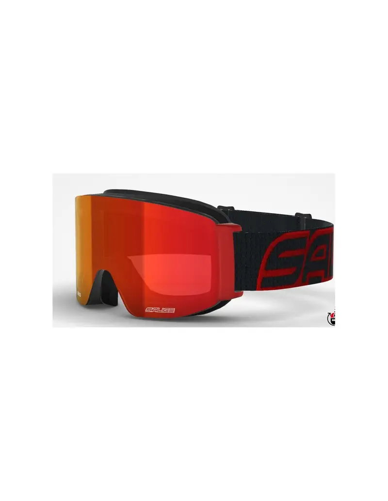 Maschera da sci SALICE 102DARWF OTG Nero/Rosso lente Antifog RW Rosso