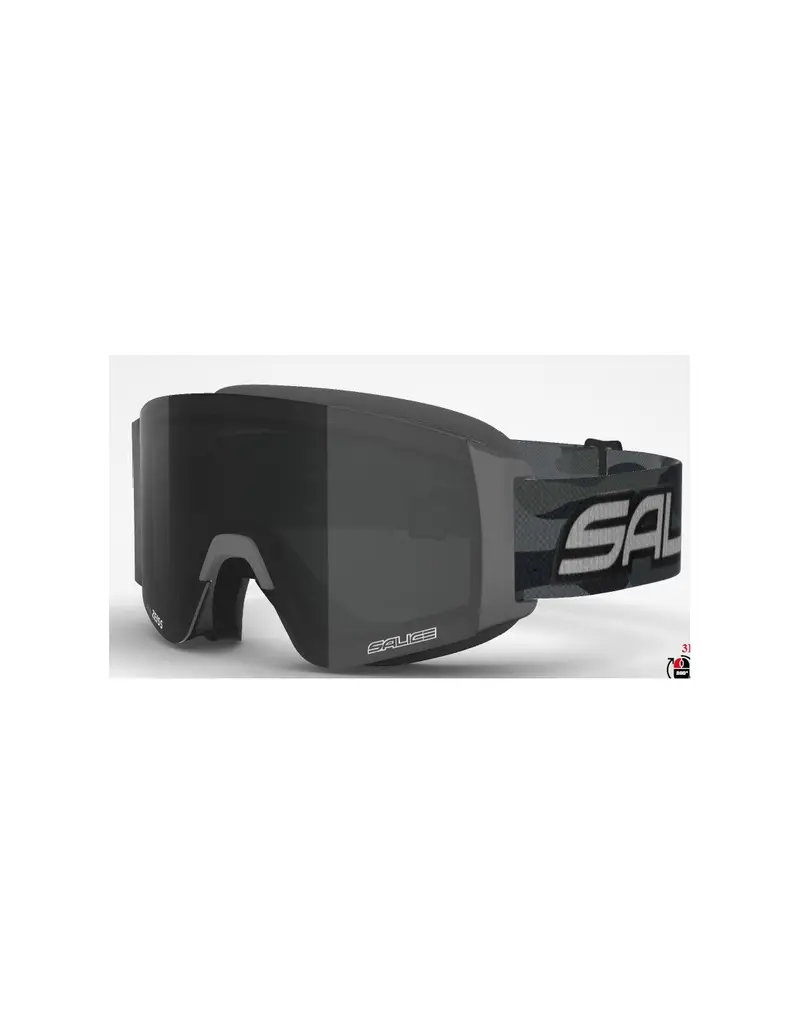 Maschera da sci SALICE 105DARWF OTG Antracite Camo lente Antifog RW Nero