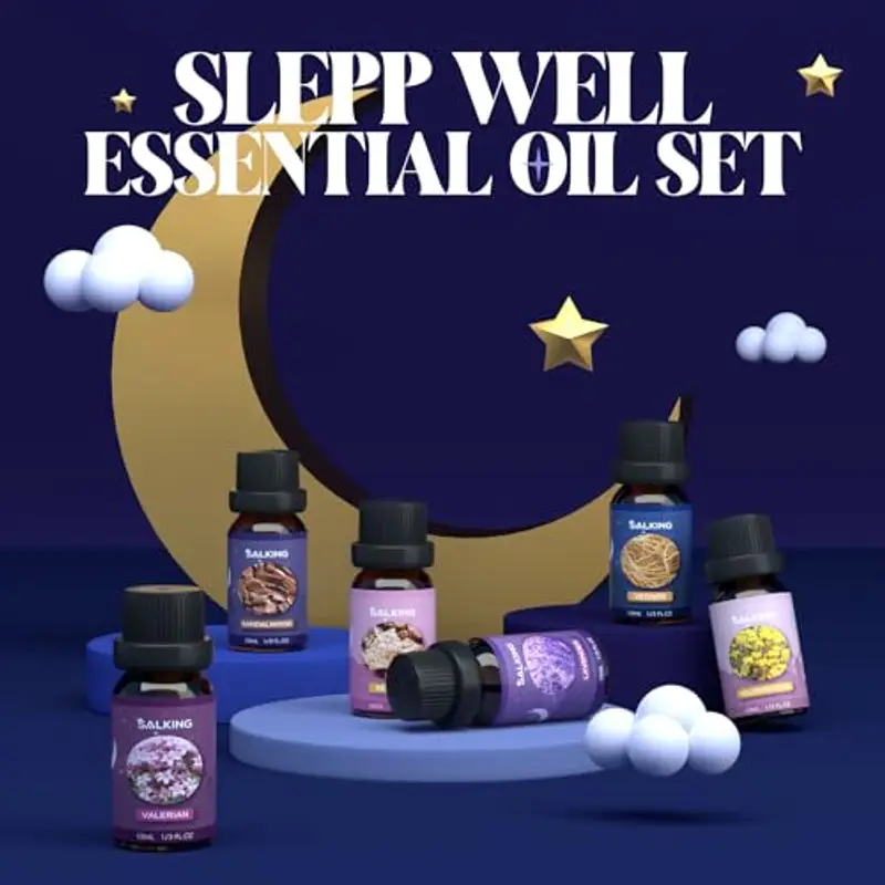 SALKING Oli Essenziali Dormire bene per Diffusori 6x10ml, Set di Olio Essenziale Puri per Aromaterapia e Massaggi miniatura 2
