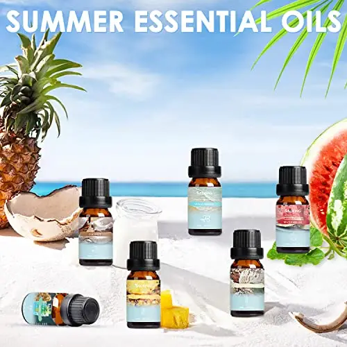 SALKING Oli Essenziali Estate per Diffusori 6x10ml, Set di Olio Essenziale Puri per Aromaterapia - Cocco, Ananas miniatura 2