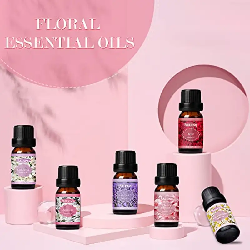SALKING Oli Essenziali Floreale per Diffusori 6x10ml, Set di Olio Essenziale Puri per Aromaterapia e Massaggi miniatura 2