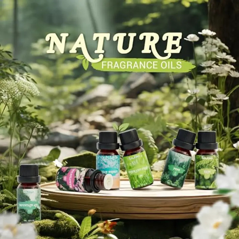 SALKING Oli Essenziali Natura per Diffusori 6x10ml, Set di Olio Essenziale Puri per Aromaterapia e Massaggi - Pino miniatura 2