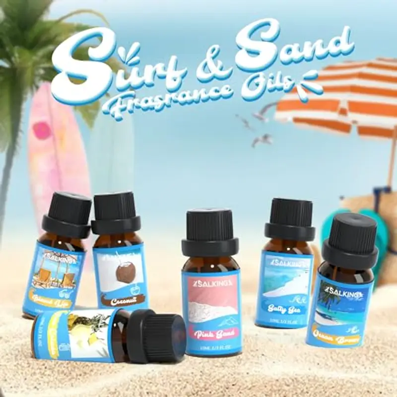SALKING Oli Essenziali Surf e sabbia per Diffusori 6x10ml, Set di Olio Essenziale Puri per Aromaterapia e Massaggi miniatura 2