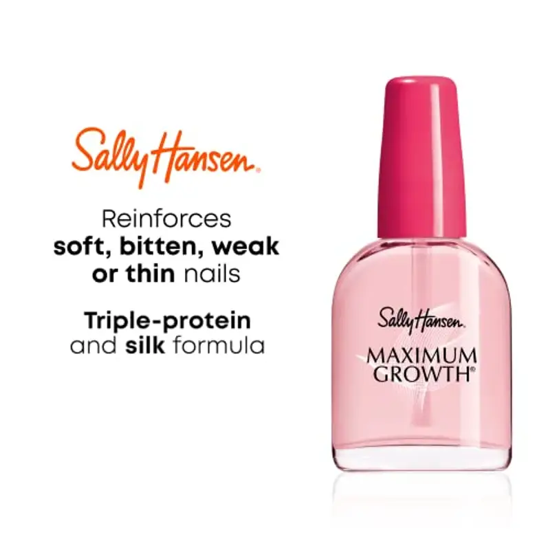 Sally Hansen Maximum Growth, Smalto Trattamento Allungante E Rinforzante Per Unghie Deboli, 13.3 ml, Confezione da 1 miniatura 3