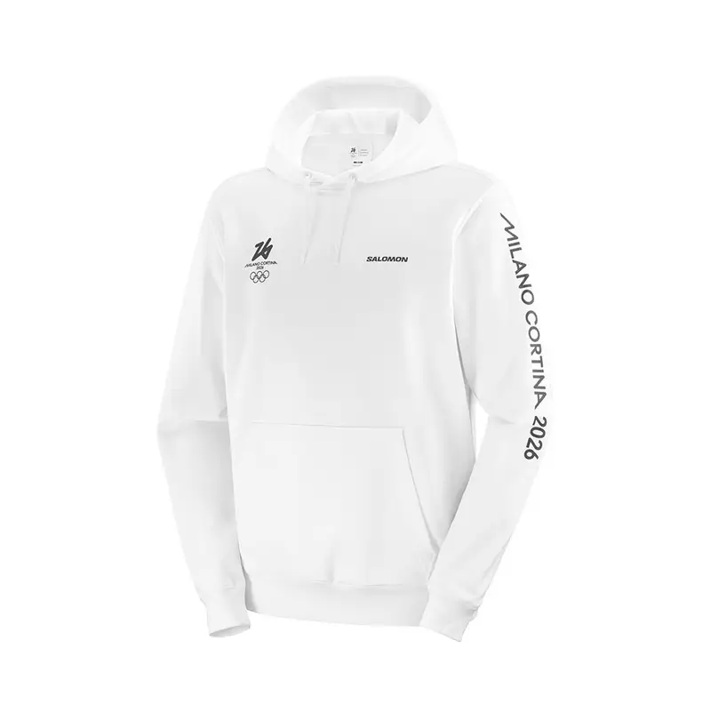 Felpa Trekking Milano Cortina 2026 Gold Icon Bianco Uomo XXL