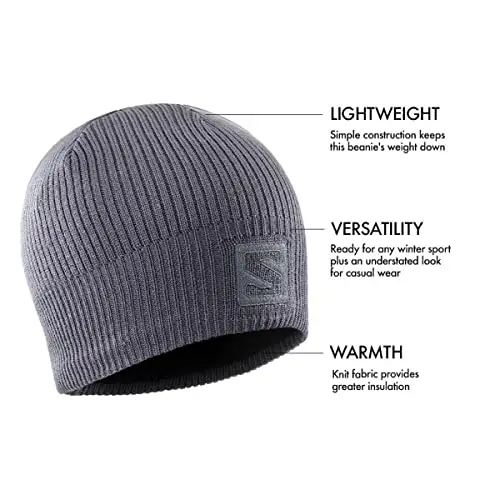 Salomon Logo Berretto Unisex, Leggerezza, Calore, Versatilità, Taglia Unica miniatura 2