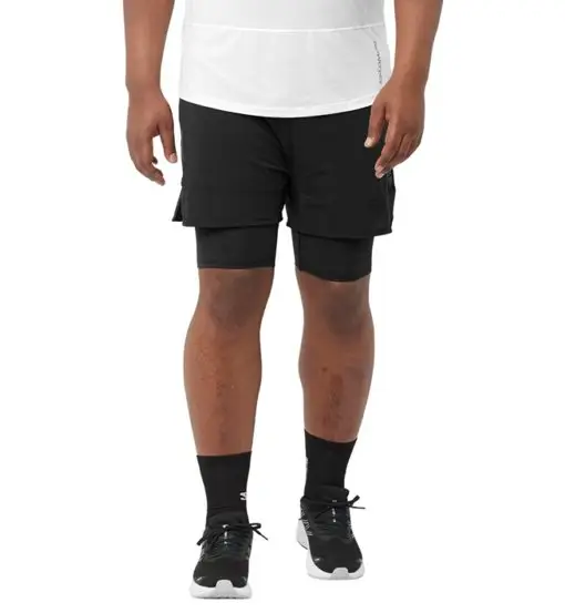 Sense 2IN1 - pantaloni trail running - uomo Black