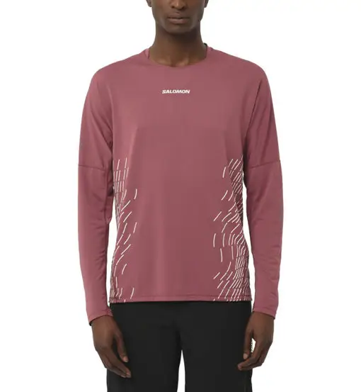 Sense Aero Ls GFX - maglia a maniche lunghe - uomo Dark Pink