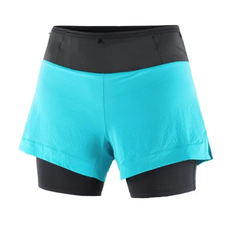 Short Trail Running Aero 2 In 1 Peacock Blu Donna M