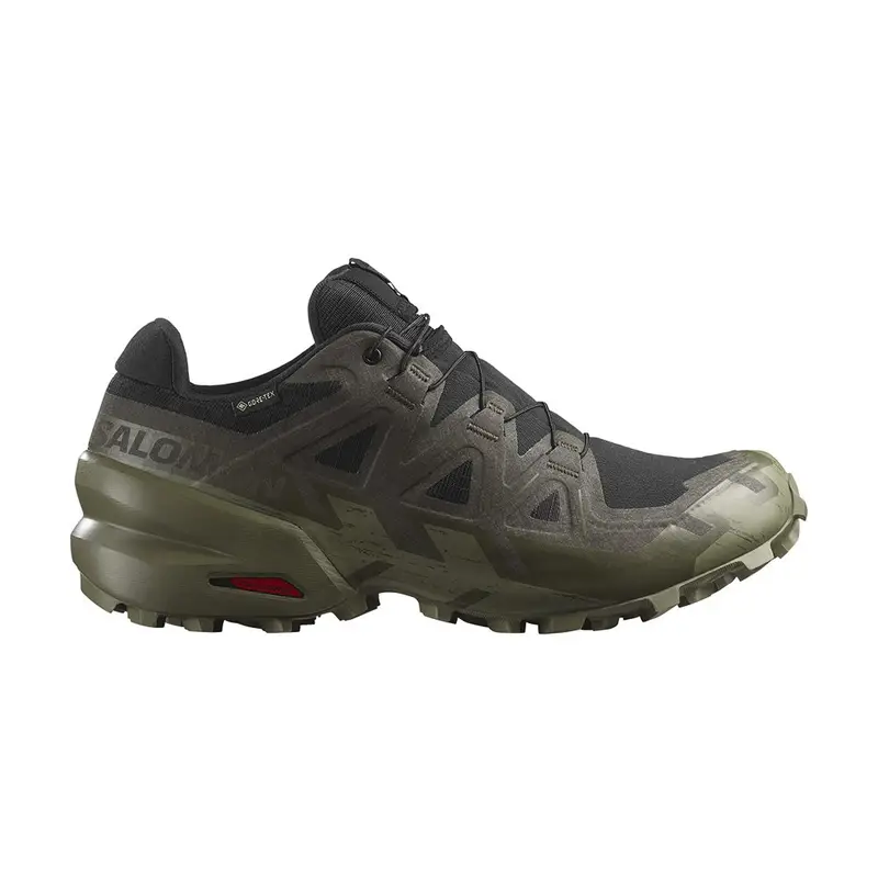 Speedcross 6 GORE-TEX Nero Peat Deep Lichen Verde - Scarpe Trail Running Uomo EUR 43 1/3 / UK 9