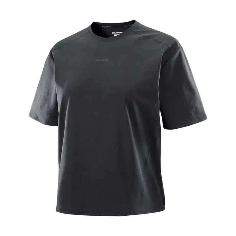T-Shirt Trekking Trackline Deep Nero Donna L