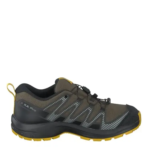 Salomon XA PRO V8 CSWP J, Scarpe da Trail Running Unisex - Bambini e Ragazzi, Olive Night Black Sulphur, 34 EU miniatura 2