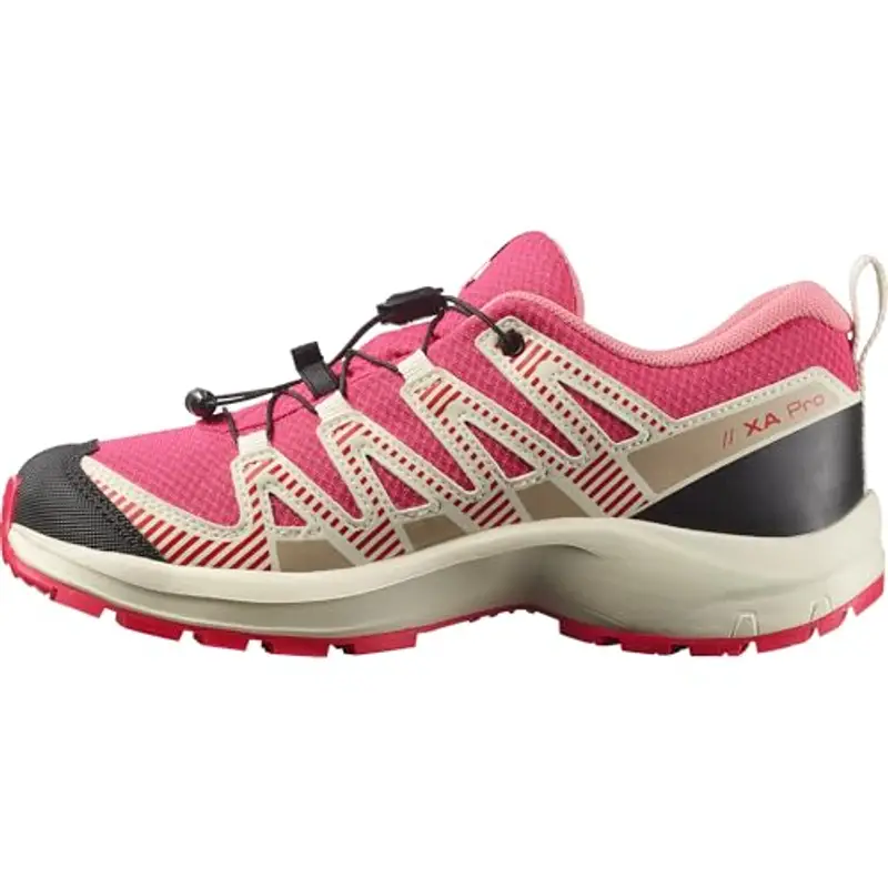Salomon Xa Pro V8 Waterproof, Scarpe da Trekking Unisex - Bambini e ragazzi, Rouge Red Vanilla Ice Flamingo Pink, 39 EU