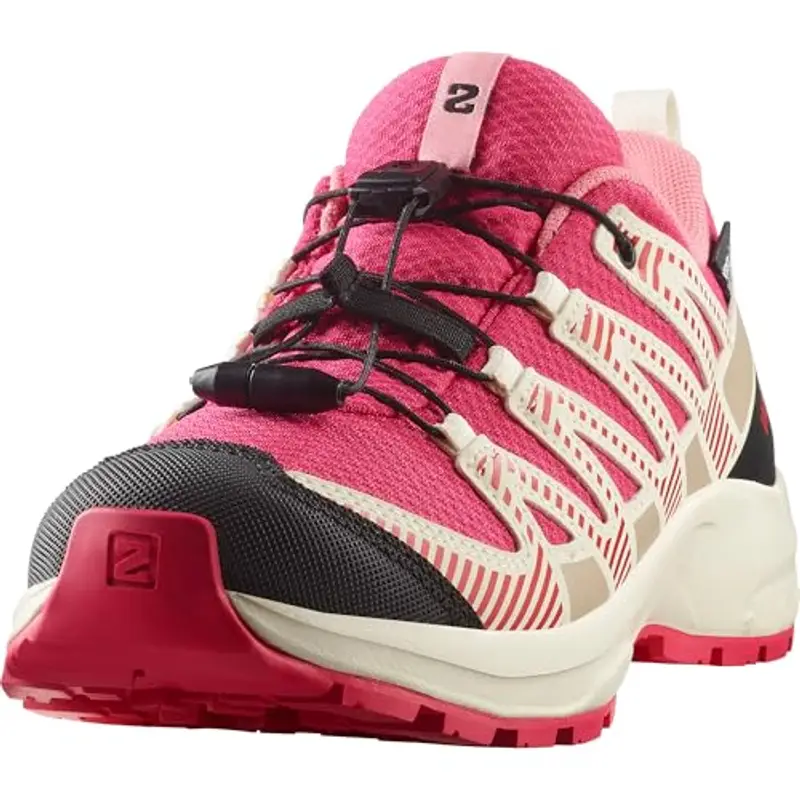 Salomon Xa Pro V8 Waterproof, Scarpe da Trekking Unisex - Bambini e ragazzi, Rouge Red Vanilla Ice Flamingo Pink, 39 EU miniatura 2