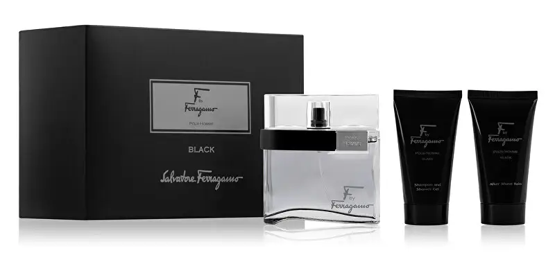 F By Ferragamo Black - EDT 100 ml + gel doccia 75 ml + balsamo dopobarba 75 ml