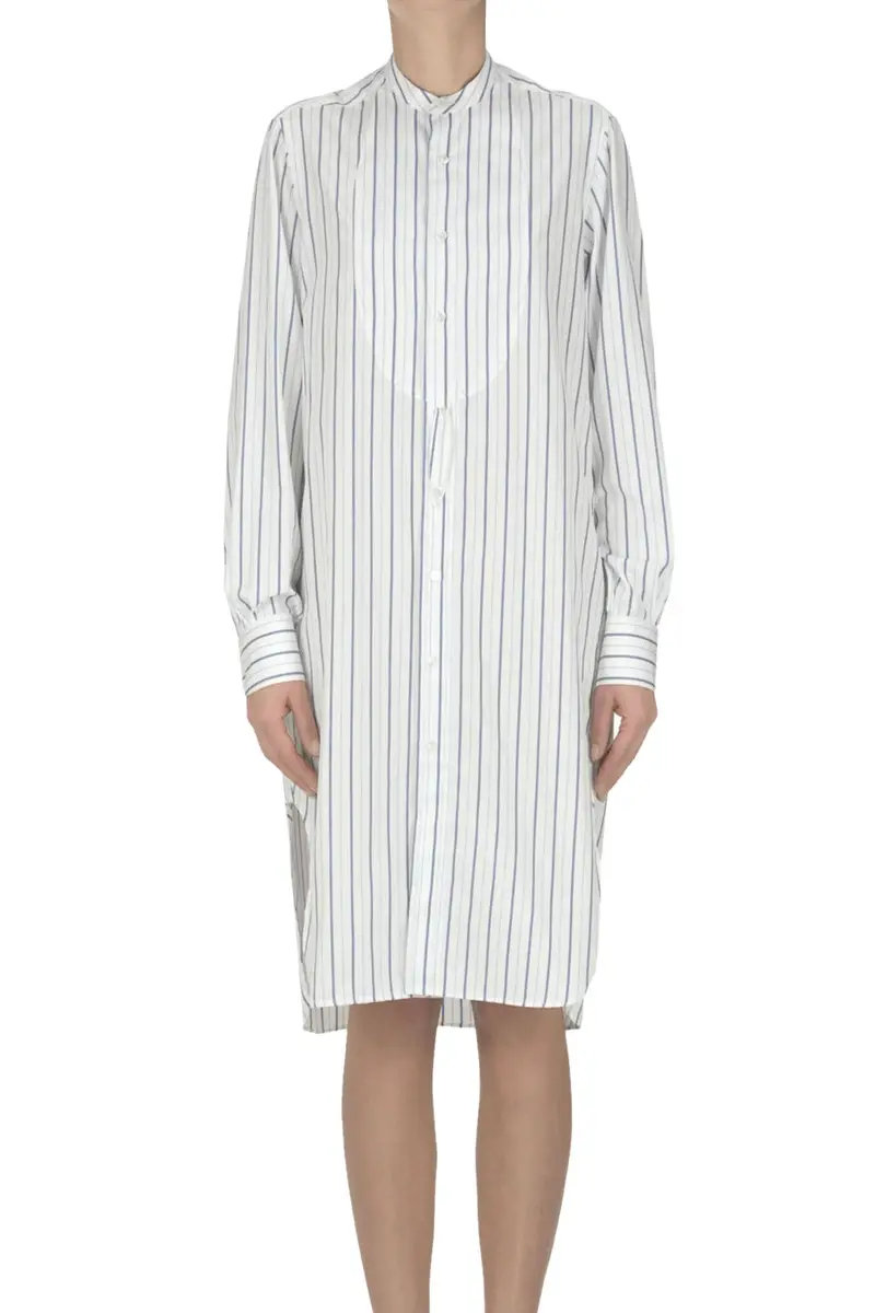 Abito chemisier in cotone a righe